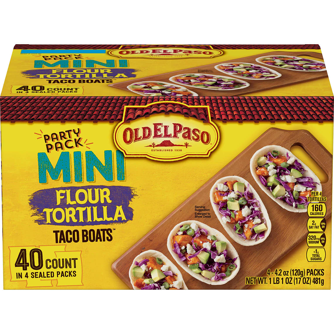 Mini Flour Tortilla Taco Boats Party Pack
